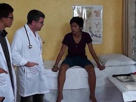 Asian gay twinks explore fetish medical barebacking
