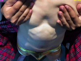 Asian fitness enthusiast enjoys nipple stimulation and teasing